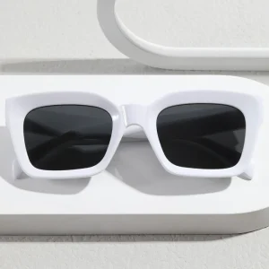 Small White Square Unisex Sunglass