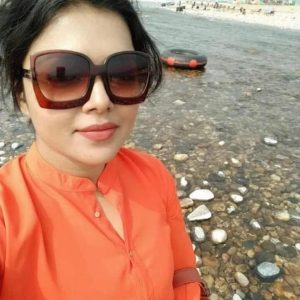 Oversize Brown T-Mark Ladies Sunglass