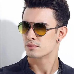 LIOUMO Photochromic Polarized Aviation Day Night Vision Unisex Sunglass