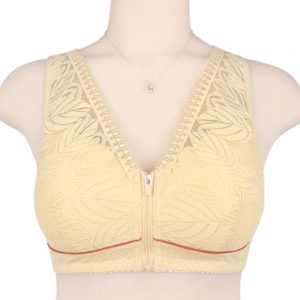 Plus size 42 Imported Front Zip Lace Bra