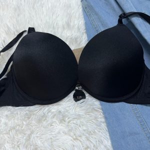 Padded Pushup Bra 32B Glossy Black