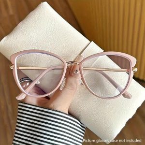 Anti Blue Light Cat Eye Tr90 Dusty Pink Eyeglass-Computer Goggles Reading Glass