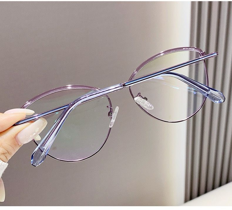 Anti Radiation Flat Mirror Purple Frame Ultra Light Eye Glass - Image 2