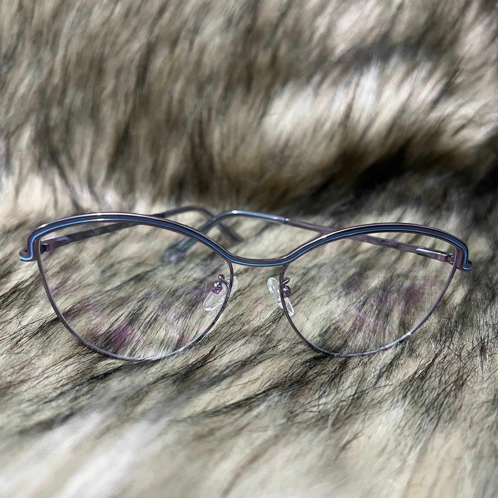 Anti Radiation Flat Mirror Purple Frame Ultra Light Eye Glass - Image 4