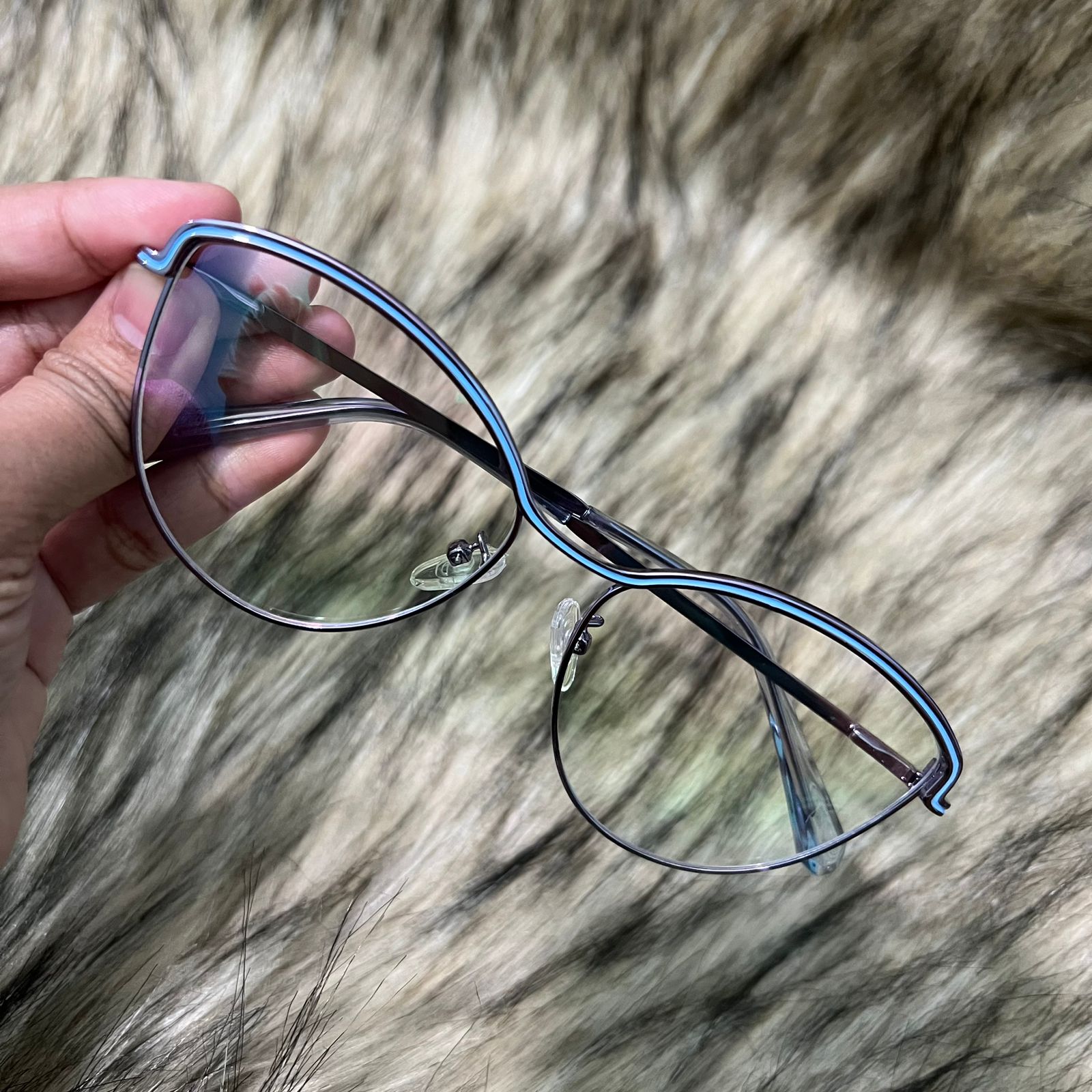 Anti Radiation Flat Mirror Purple Frame Ultra Light Eye Glass - Image 6