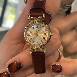 CILOA Brown Leather Casual Watch