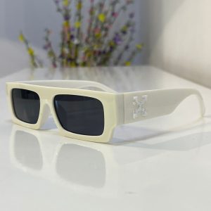 Rectangle Frame White Fashion Unisex Sunglass