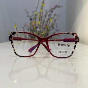 Elegant Luxury Blue Light Blocking Wine Red Tortoise Eyeglass