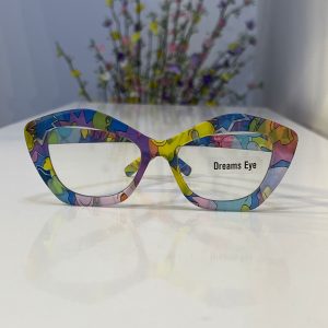 Rhaegal New Irregular Geometric Colorful Plano Lenses Eyeglass