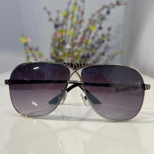 Silver Black Aviator Gradient Feillis Unisex Sunglass