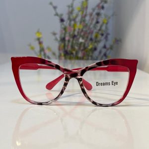 Red Leopard Print Cat Eye Personalized Eyeglass