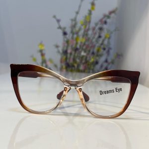 Champagne With Coffee Cat Eye Personalized Eyeglass