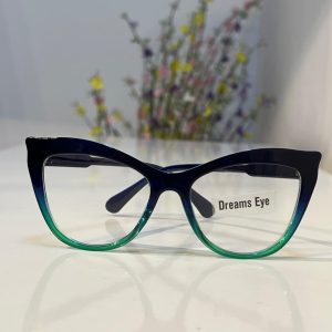 Blue Green Cat Eye Personalized Eyeglass
