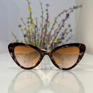 Retro Vintage Leopard Narrow Cat Eye Ladies Sunglass