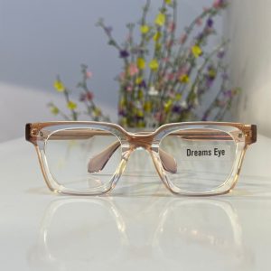 Tea Transparent Rectangular Flat Mirrors Ladies Eyeglass