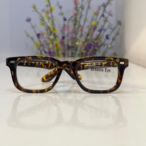 Leopard Rectangle Anti Blue Reflective Unisex Eyeglass