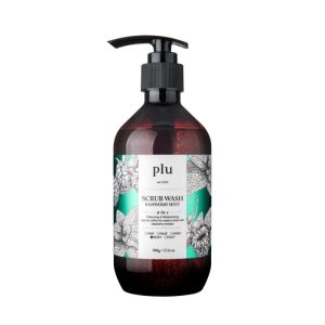 Body Scrub - PLU 2 in 1 Body Scrub Wash Raspberry Mint