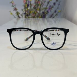 Black Frame Printed Hinges Anti Blue Light Eyeglass